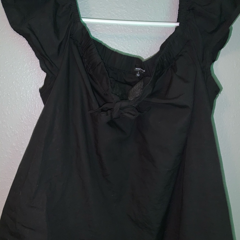 Black off the shoulder blouse